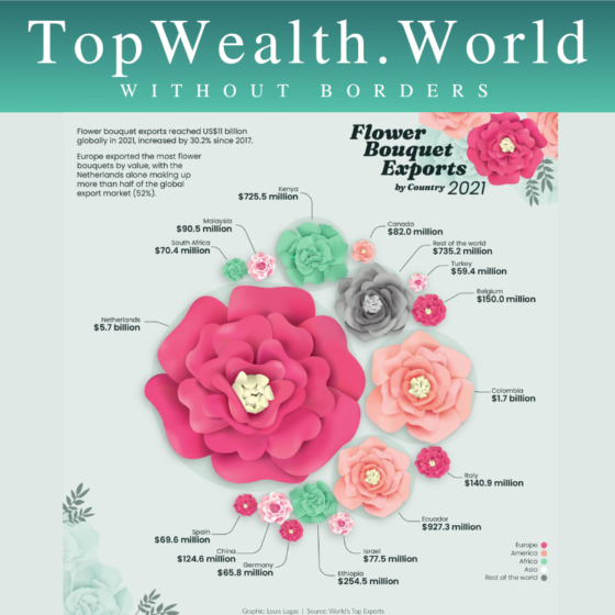 Very interesting graphics of flowers export in the world